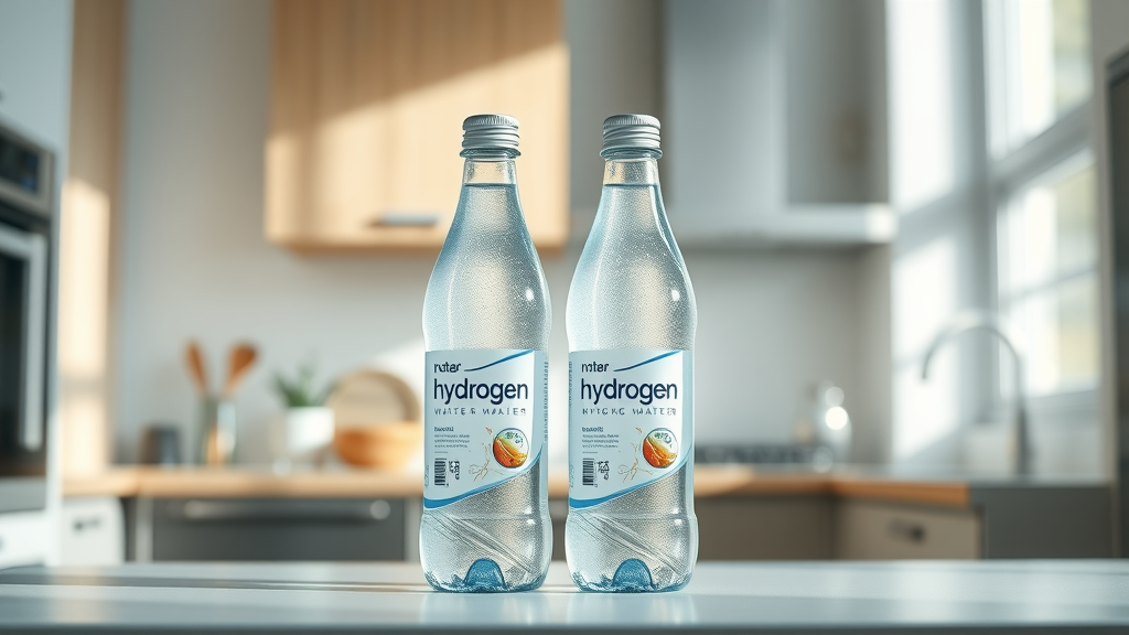 imported vs domestic hydrogen water bottle side by side with reflections