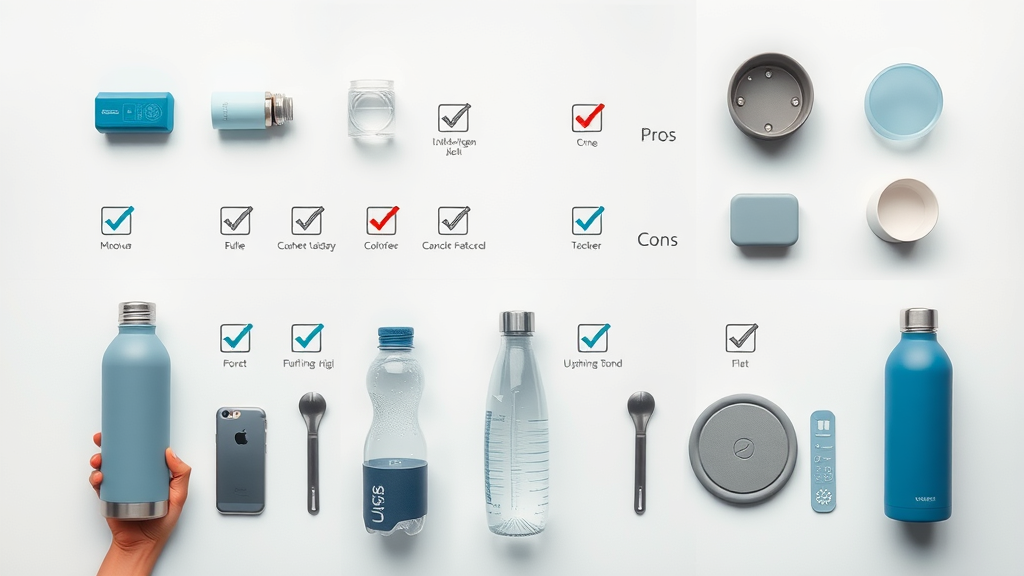 Minimalist product summary of hydrogen water bottle pros and cons—key points for making a smart hydrogen water bottle price comparison