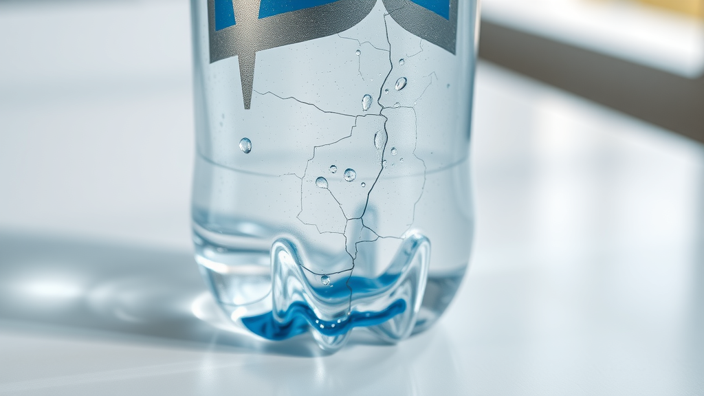 Close-up of cracked hydrogen water bottle warranty claim best hydrogen water bottle warranty
