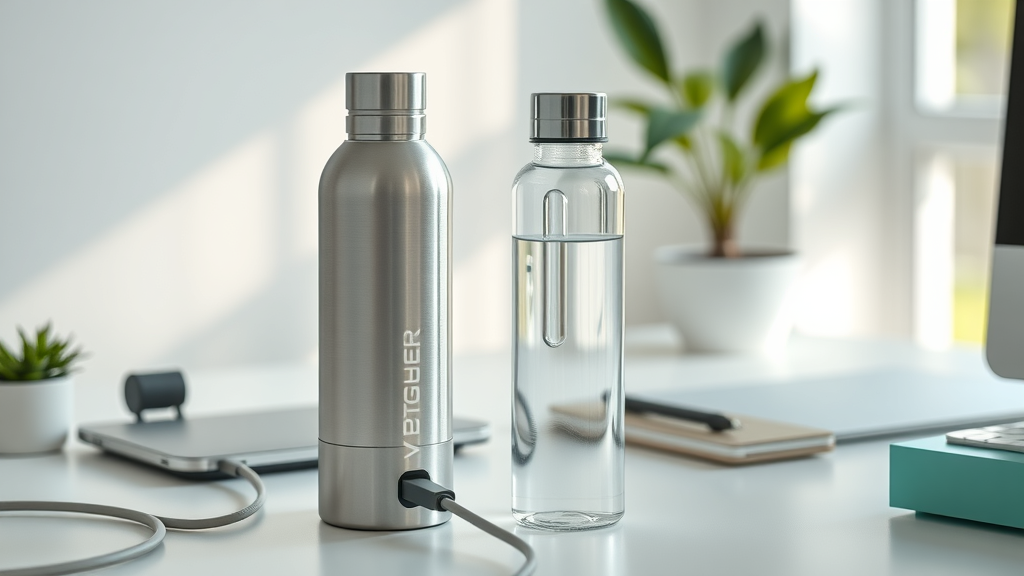 Sleek rechargeable hydrogen water bottle with USB charging hydrogen water bottle