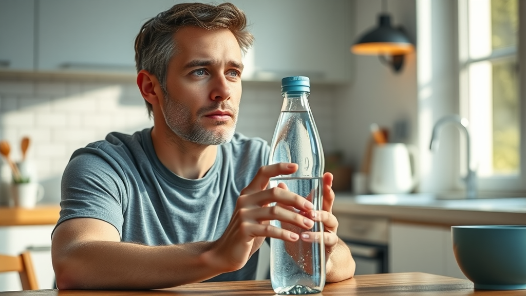 health-conscious individual with hydrogen water bottle echo vs lumiq hydrogen water bottle