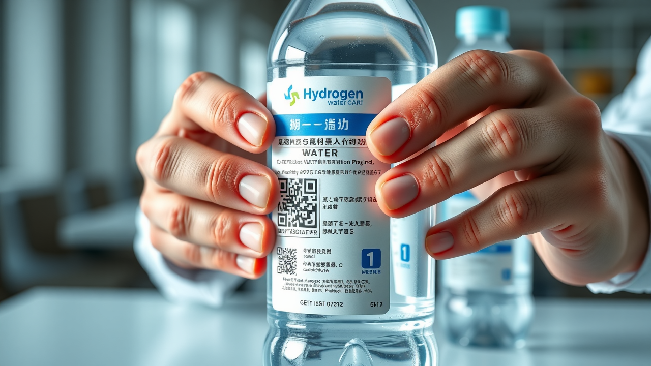 checking hydrogen water bottle for authenticity and certification