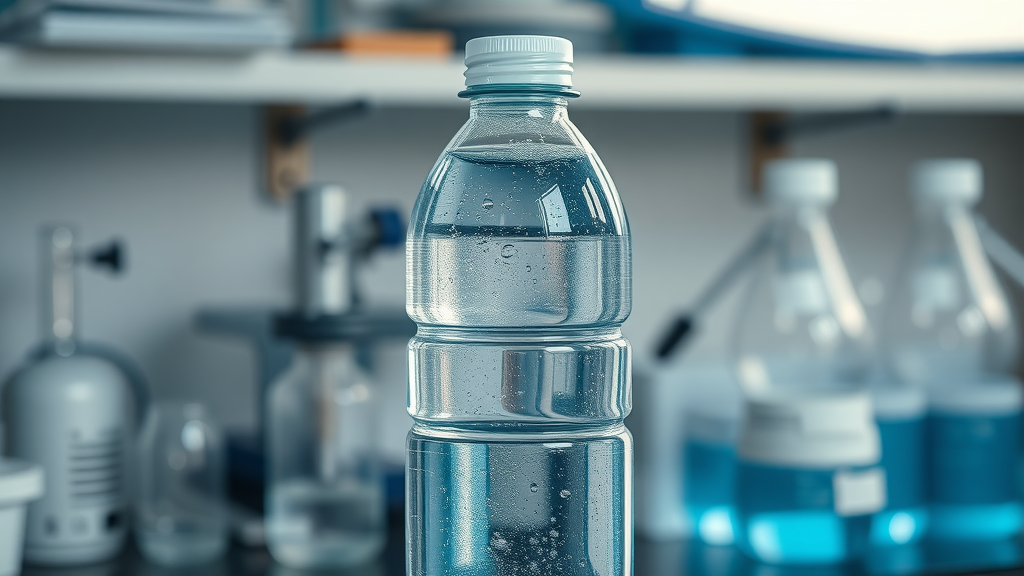 Close up of hydrogen water bottle PEM tech molecular hydrogen science athletes