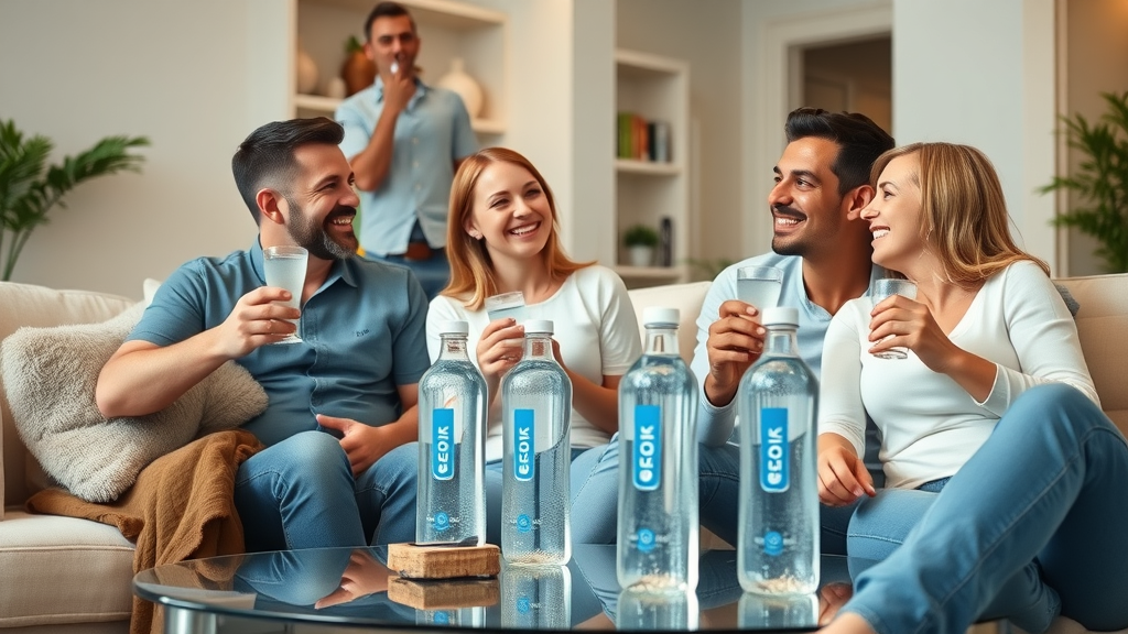 Satisfied customers enjoying best premium hydrogen water bottles at home