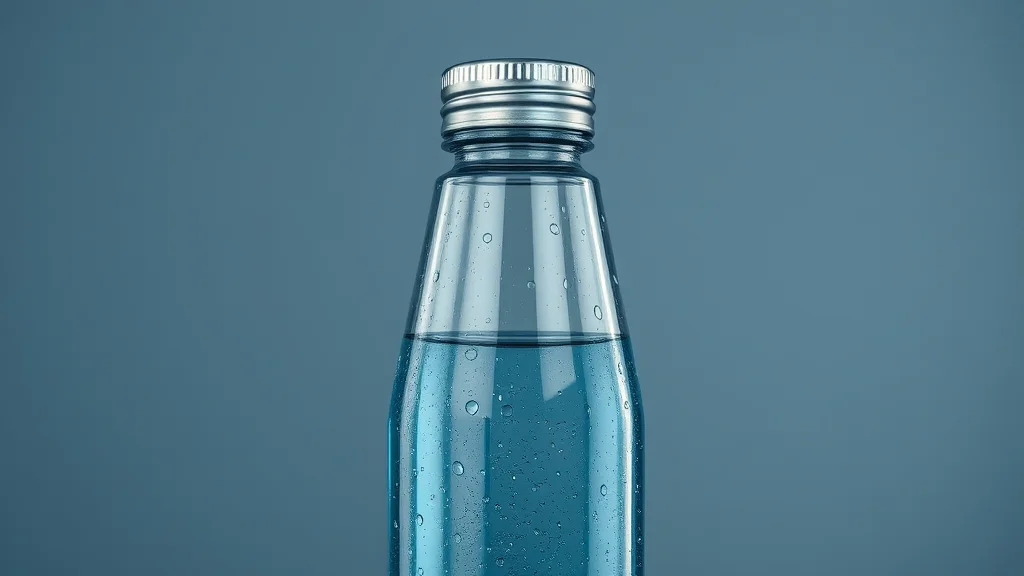 Close-up of premium hydrogen water bottle with hydrogen bubbles—best hydrogen water bottle for athletes